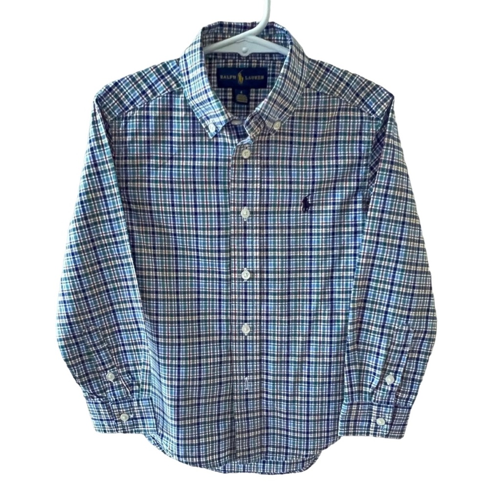 Ralph Lauren Boy's Long Sleeve Plaid Shirt Size 4